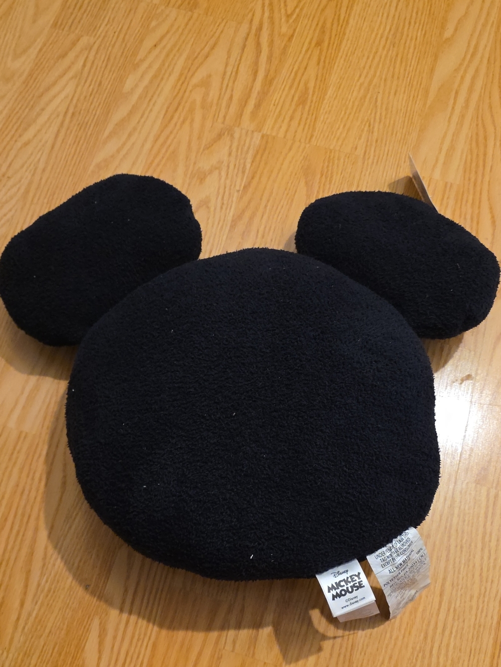 Disney Black Mickey Mouse Plush Ear Pillow